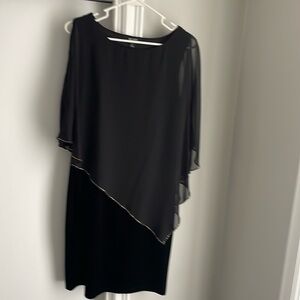 SLNY black cocktail dress